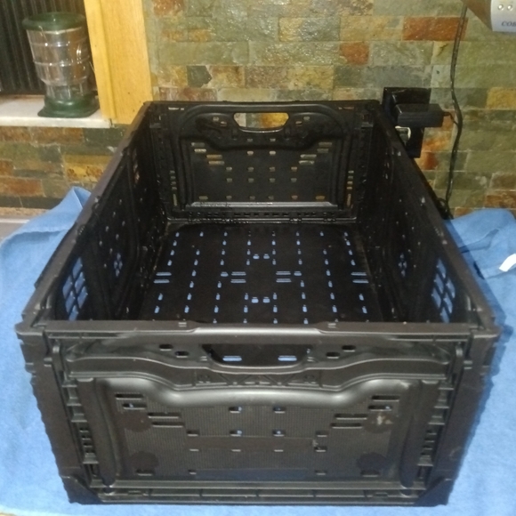 SS # 4 Foldable Black High Density Plastic Storage Bin 23.5 x 15.5 x 8 - Picture 11 of 12